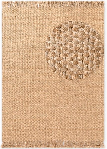 HANSE Home Teppich Fjord, rechteckig, Höhe: 10 mm, Jute, Handgemacht, Naturteppich, Wohnzimmer, Läufer, Fransen