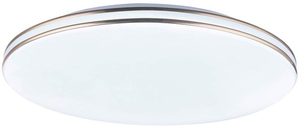 LED Deckenleuchte, opal, Chrom, rund, D 37 cm