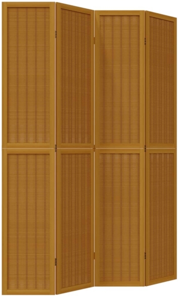 vidaXL 4-tlg. Raumteiler Braun Massivholz Paulownia 358820