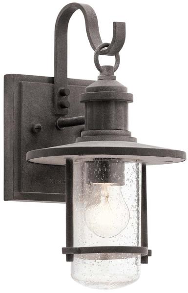 Außenleuchte, Wandlampe, ALU Glas, H 31,7 cm