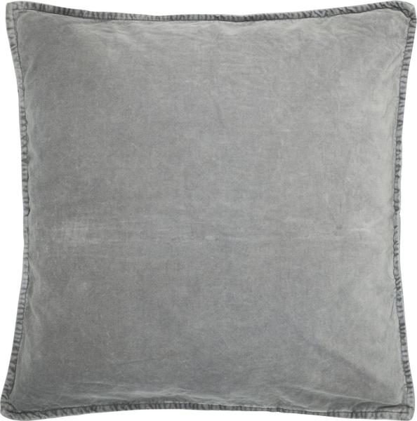 Ib Laursen - Kissenbezug Grau Smoke 52x52cm Samt Velour (6230-58) Kissenhülle