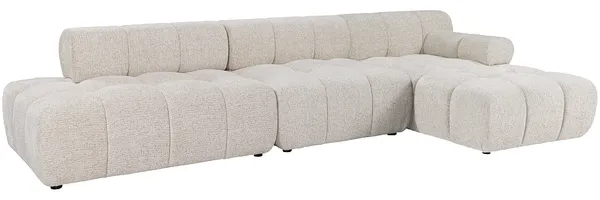 Vente-unique - FACIVIL Sofa Stoff Beige - B 156 cm x H 70 cm x L 313 cm