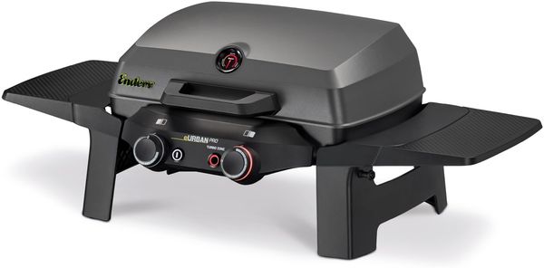Enders® eURBAN PRO 2 Turbo, Tischgrill, emaillierter Gussrost, abnehmbare Seitenablage, Enders® Elektrogrill, Tragbarer Kompaktbarer Elektrogrill, Balkongrill, mit Schnellheizelement, #9719