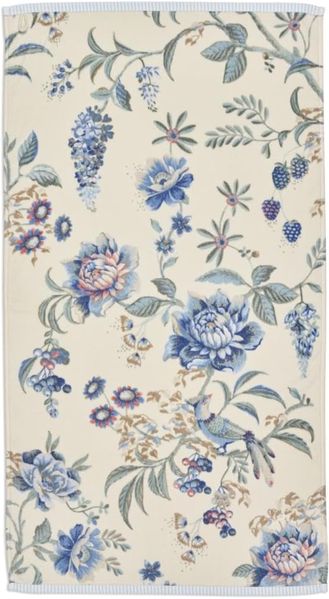 PIP Studio Handtuch Secret Garden White Blue 55x100 cm Blumenranke Blüten