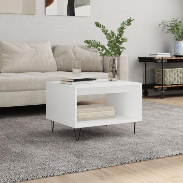 vidaXL Couchtisch Weiß 60x50x40 cm Holzwerkstoff 829252