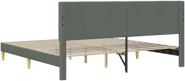 vidaXL Bettrahmen mit Kopfteil Dunkelgrau 180 x 200 cm Stoff 42027810 Bild 6