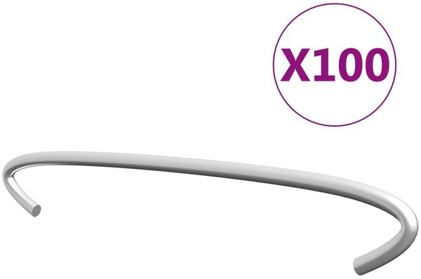 vidaXL Gabionen-Distanzhalter 100 Stk. Verzinkter Stahl 15 cm 145618