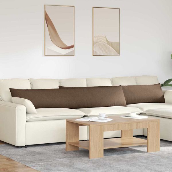 vidaXL Sofakissen 2 pcs Braun 200 x 40 cm Stoff 42013872