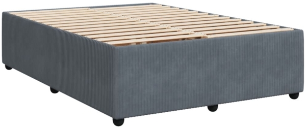 vidaXL Boxspringbett mit Matratze Dunkelgrau 140x200 cm Samt 3292353 Bild 7