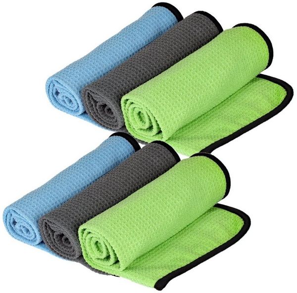 Mach1 Geschirrtuch 40x60 cm Premium Mikrofaser Glastücher mit 400g/m² in Profiqualität, (6-tlg, 6 Tücher)