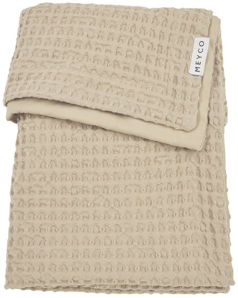 Meyco Waffel Babydecke - 75 x 100 cm - Sand Braun
