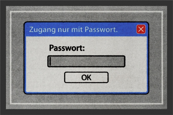 Rockbites - Fußmatte Türmatte Fußabtreter "Passwort" Grau Blau Nr. 69 (100795)*