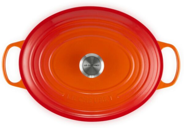 Le Creuset Bräter 'Signature' , Gusseisen , Oval, für alle Herdarten und Induktion geeignet, Ofenrot, 33,0 cm
