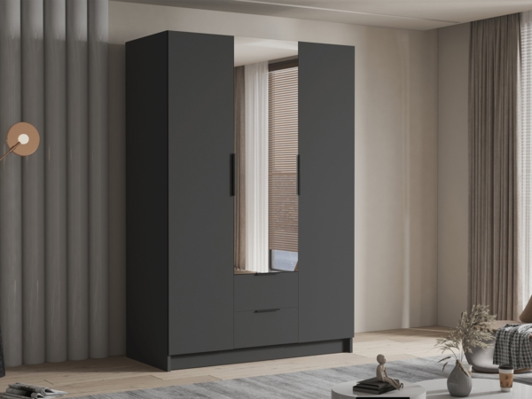 Kleiderschrank Conate II (Farbe: Schwarz) Bild 2