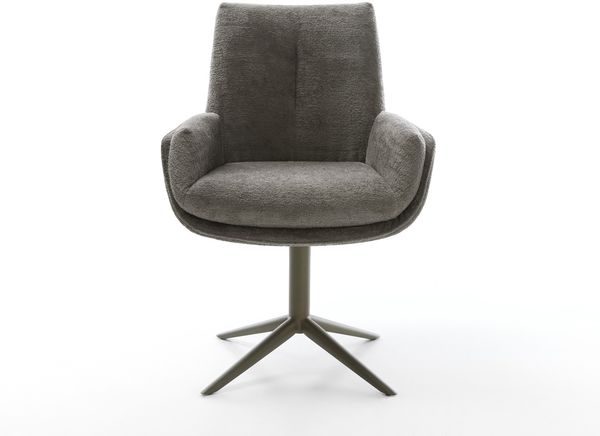 Drehstuhl Clea-Flex Bouclé Soft Schlamm Fußkreuz Effektfinish Titan 360° drehbar Wippfunktion Bild 2