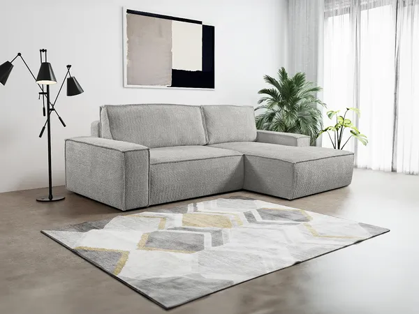 Vente-unique - AMELIA Sofa Stoff Grau - B 167 cm x H 85 cm x L 267 cm