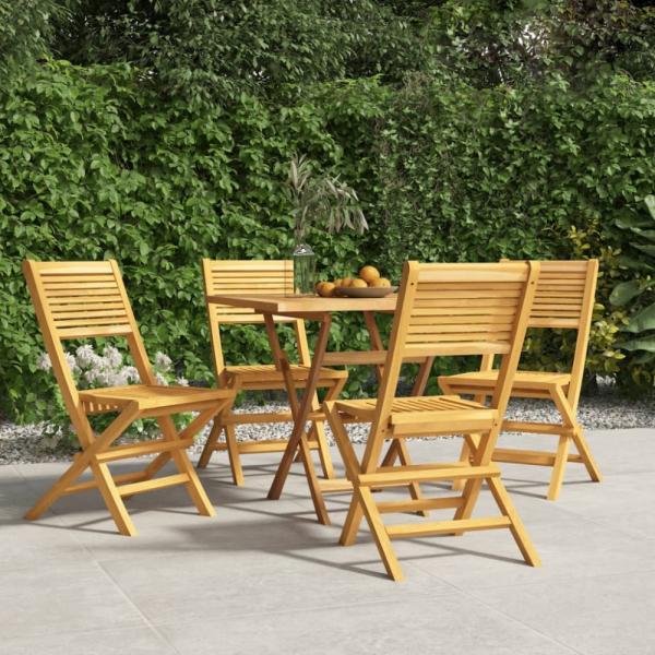 vidaXL Gartenstühle 4 Stk. Klappbar 47x62x90 cm Massivholz Teak 3155064