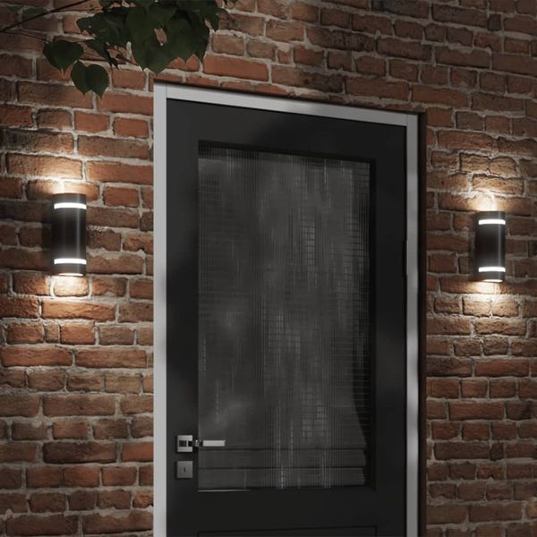 vidaXL Außenwandleuchte Schwarz Aluminiumdruckguss 4006331