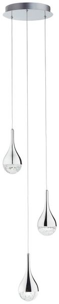 Brilliant Leuchten No. G93423-15 Pendelleuchte Frizzante LED 3-flammig chrom easyDim