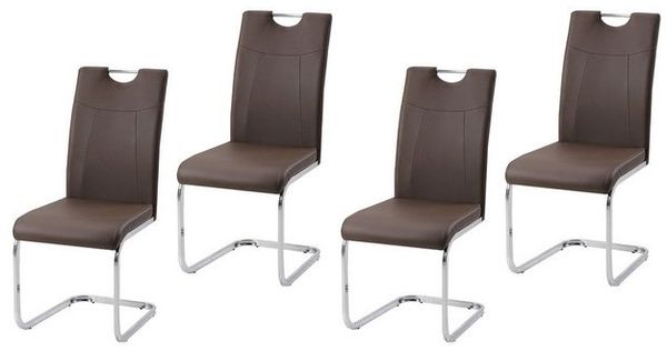 HTI-Line Freischwinger Schwingstuhl KellyC PU 4er (Set, 4 St), Freischwinger Esszimmerstuhl Kunstleder Bild 4