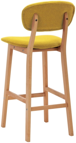 vidaXL 2-er Set Barhocker, Stoff Senfgelb, [289374] Bild 4