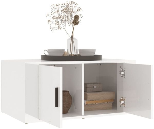 vidaXL Couchtisch Hochglanz-Weiß 80x50x36 cm Holzwerkstoff 816514 Bild 4