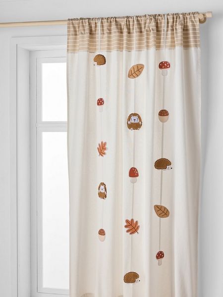 vertbaudet Vorhang Kinderzimmer Vorhang IGEL für Vorhangstange, Baumwolle/Polyester