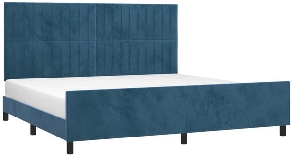 vidaXL Bettgestell ohne Matratze Dunkelblau 200x200 cm Samt 3125901 Bild 3