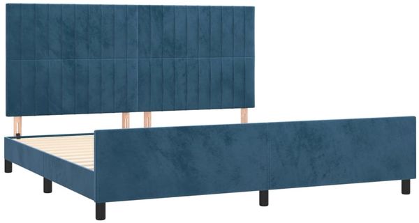 vidaXL Bettgestell ohne Matratze Dunkelblau 200x200 cm Samt 3125901 Bild 4