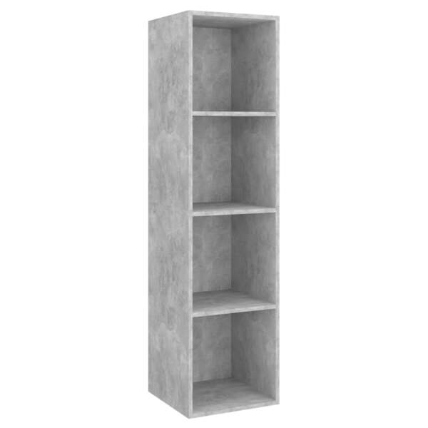vidaXL TV-Wandschrank Betongrau 37x37x142,5 cm Holzwerkstoff 805493
