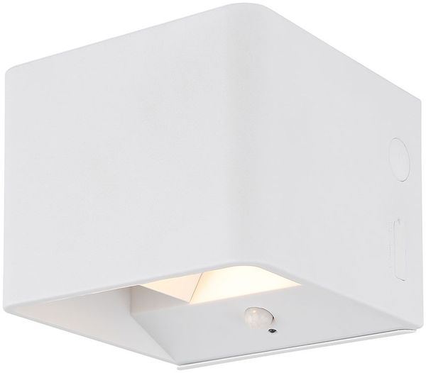 LED Wandleuchte, Innen, Up & Down, Akku, Bewegungsmelder, H 8 cm