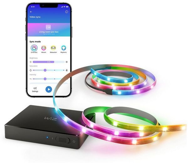 WiZ HDMI Sync Box mit TV-Hintergrundbeleuchtung für TVs von 75"–85" Bild 3