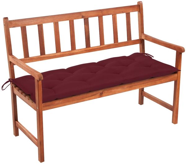vidaXL Gartenbank mit Auflage 120 cm Massivholz Akazie 3063792