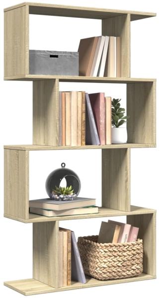 vidaXL Raumteiler-Bücherregal 4 Böden Sonoma-Eiche 70x24x129 cm 858104