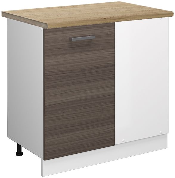 Eckunterschrank R-Line Edelgrau 86 cm , AP Eiche Vicco