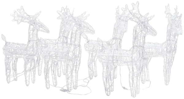 vidaXL LED-Rentiere 6 Stk. Mehrfarbig 240 LEDs Acryl 3154262 Bild 2