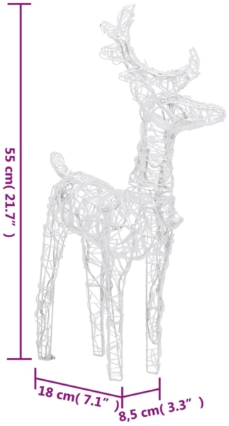 vidaXL LED-Rentiere 6 Stk. Mehrfarbig 240 LEDs Acryl 3154262 Bild 5