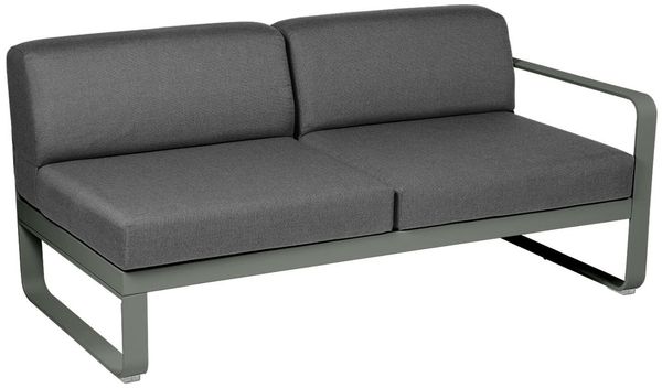 Bellevie Lounge 2-Sitzer Modul 48 Rosmarin A3 Graphitgrau Rechts