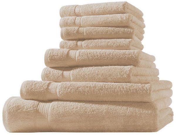Visaggio Duschtücher Luxuriöse Handtücher aus 100% Baumwolle, Frottier (1-St), Handtücher in luxuriöser Qualität mit Bordüre, einfarbig