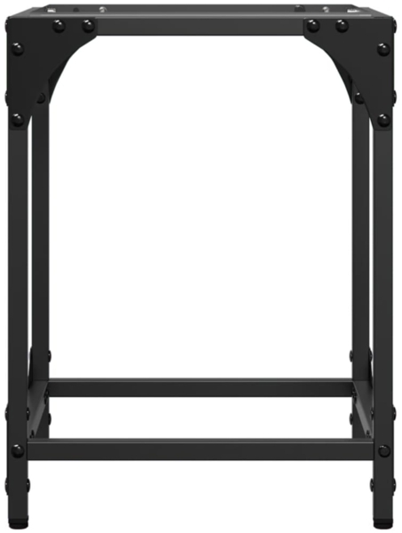 vidaXL Couchtisch mit Glasplatte Transparent 30x30x40 cm Stahl 845950 Bild 4