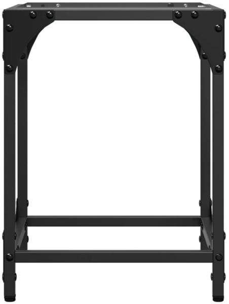 vidaXL Couchtisch mit Glasplatte Transparent 30x30x40 cm Stahl 845950 Bild 3