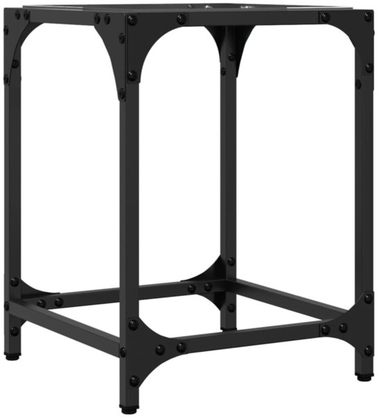 vidaXL Couchtisch mit Glasplatte Transparent 30x30x40 cm Stahl 845950 Bild 5