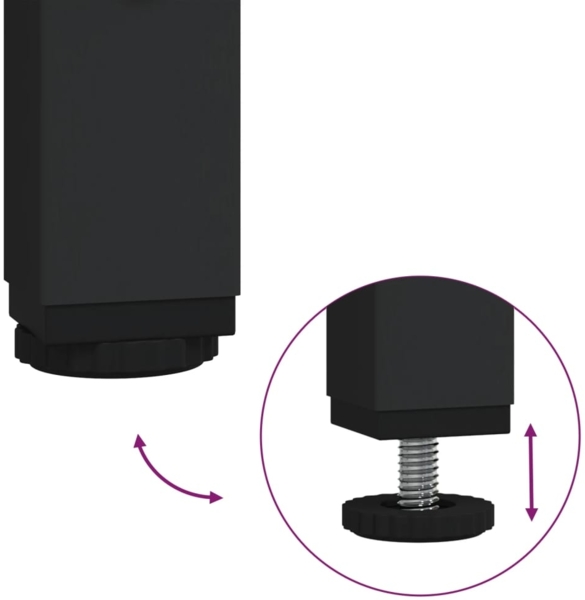 vidaXL Couchtisch mit Glasplatte Transparent 30x30x40 cm Stahl 845950 Bild 6