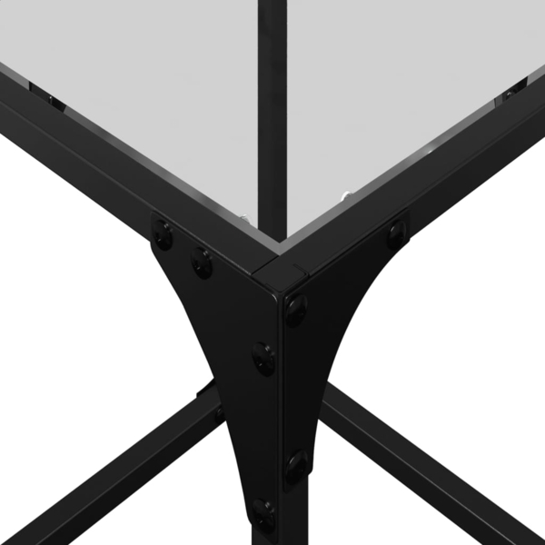 vidaXL Couchtisch mit Glasplatte Transparent 30x30x40 cm Stahl 845950 Bild 7