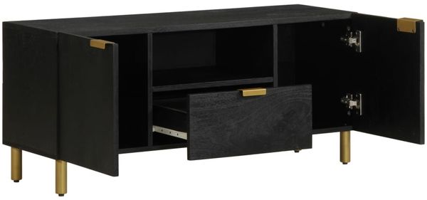 vidaXL TV-Schrank Schwarz 105x33x46 cm Holzwerkstoff 4017662 Bild 2