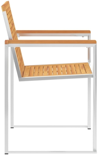 vidaXL Gartenstühle 6 Stk. mit Kissen Massivholz Teak 3078586 Bild 5