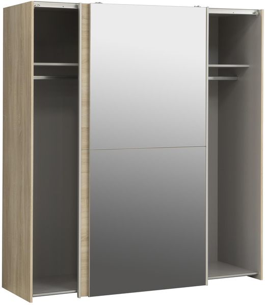 Schwebetürenschrank >Vrillisia< in Sonoma-Eiche - 170,3x190,5x61,2cm (BxHxT) Bild 6