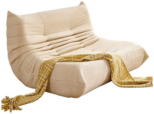 MODFU Sofa Klappbares Einzelsofa, Teddy-Samt Sofa für maximalen Komfort - Hochwertiger Stoff 1 Teile, Ergonomische Unterstützung - Ideal für Wohnzimmer