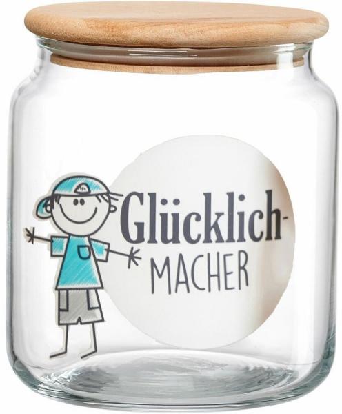 Ritzenhoff & Breker Dose Best Friends Glücklichmacher, Vorratsdose, Aufbewahrungsdose, Glas, 1. 1 L, 816495