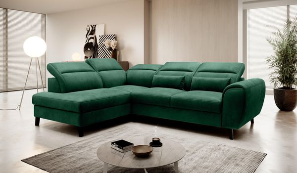 Wohnideebilder Noble Dunkelgrün Ecksofas & Eckcouches CO-NOB-LT-35NU